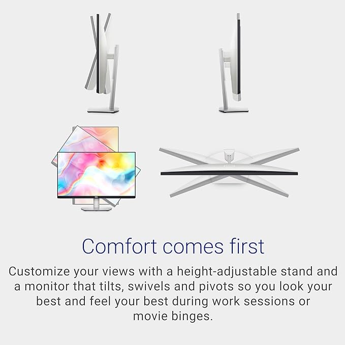 Dell S2722DC Monitor - 27-inch WQHD (2560x1440) 75Hz 4Ms Display AMD FreeSync Built in Speaker USB Type-C/USB 3.2 Gen 1/HD (Renewed)