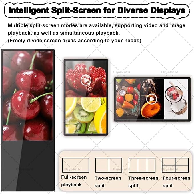 Outdoor Digital Signage Displays Wall Mount Commercial Digital LCD Billboard IP65 Waterproof for Restaurant/Bar/Food Truck/Store Remote Release/USB Release 32in