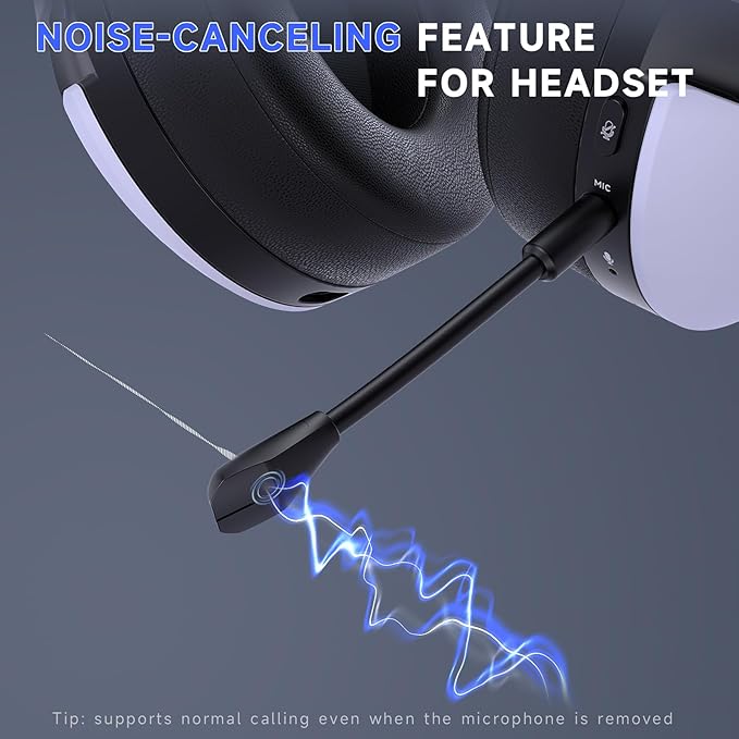 Gtheos Wireless Gaming Headset for ps5 ps4 Elden Ring PC Mac Switch Bluetooth 5.3 Gaming Headphones with Noise Canceling Microphone 45H Battery RGB Light White