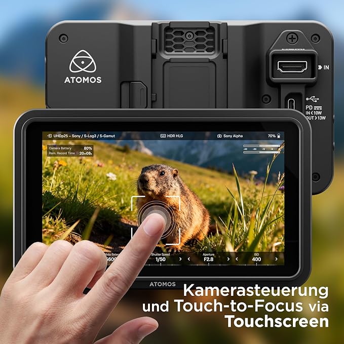 Atomos Shinobi II HDMI 4K Monitor with HDR Touchscreen All Day Battery Life and Lightweight Design (Black)