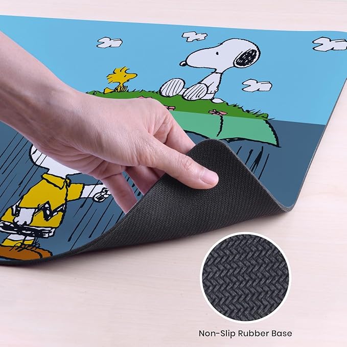 Head Case Designs Officially Licensed Peanuts Charlie Snoopy Woodstock Graphics 37.4 x 15.75 x 0.16 inches (900 x 400 mm) - XL Gaming Office Desk PC Keyboard Mouse Mat Pad