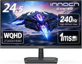 INNOCN 24.5 Inch Gaming Monitor 1440P 240Hz QHD 2K PC Desktop Gaming Screen Fast IPS HDMI 2.1 Display DisplayPort Built-in Speaker 25G2S