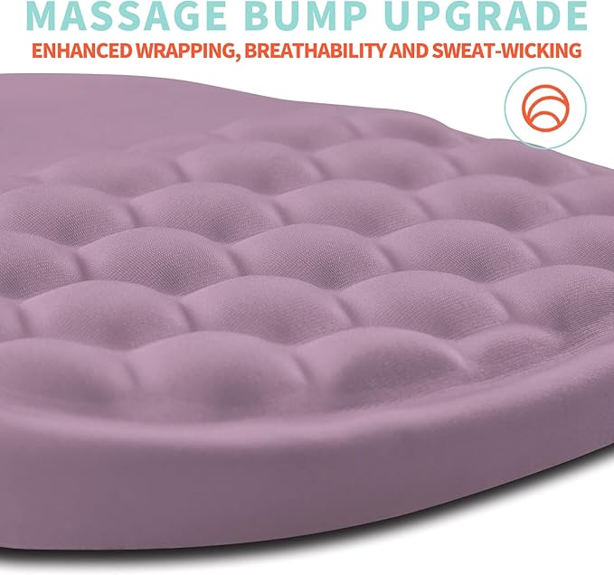 Ergonomic Mouse Pad Wrist Support with Memory Foam Massage Bulge Carpal Tunnel Pain Relief Mousepad Wrist Rest for Mouse(12x8 inch Purple)