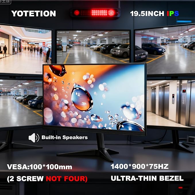 19.5-inch Professional HD Monitor (1440 x 900) 75Hz Refresh Rate with Audio Visual Protection Technology Blue Light Filter and Flicker-Free Technology (HDMI and VGA Ports)
