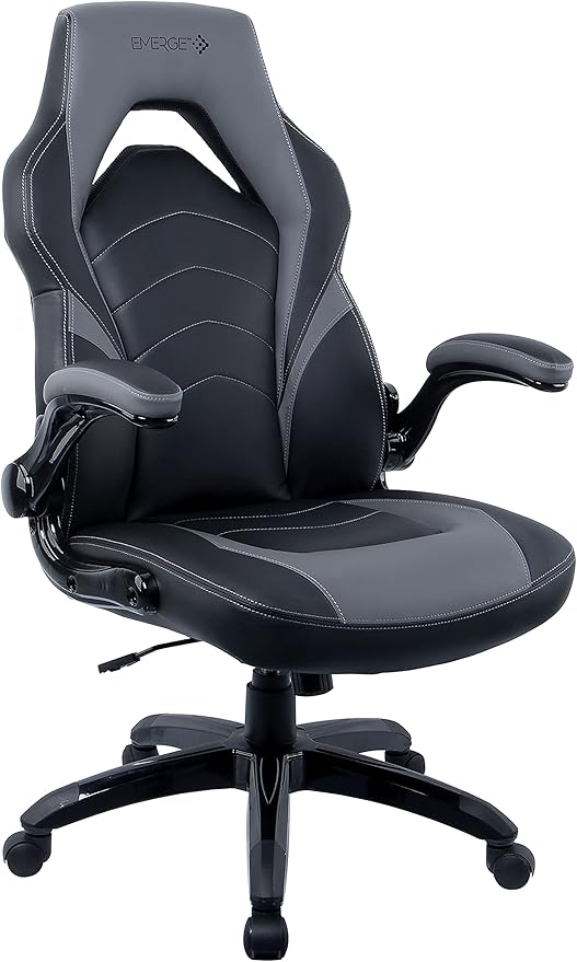 STAPLES Emerge Vortex Gaming Chair Ergonomic Adjustable Height Swivel Black 2-Pack