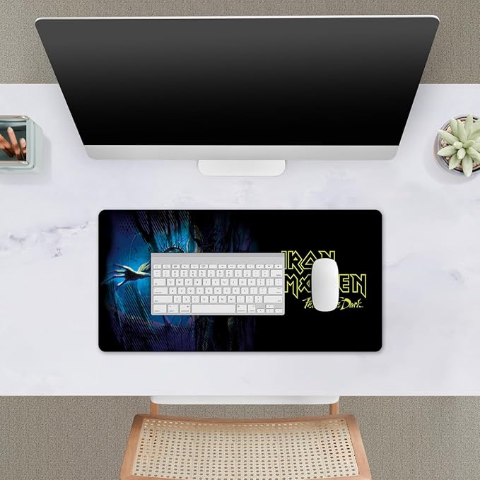 Head Case Designs Officially Licensed Iron Maiden Fear of The Dark Graphic Art 23.62 x 11.81 x 0.12 inches (600 x 300 mm) - L Gaming Office Desk PC Keyboard Mouse Mat Pad
