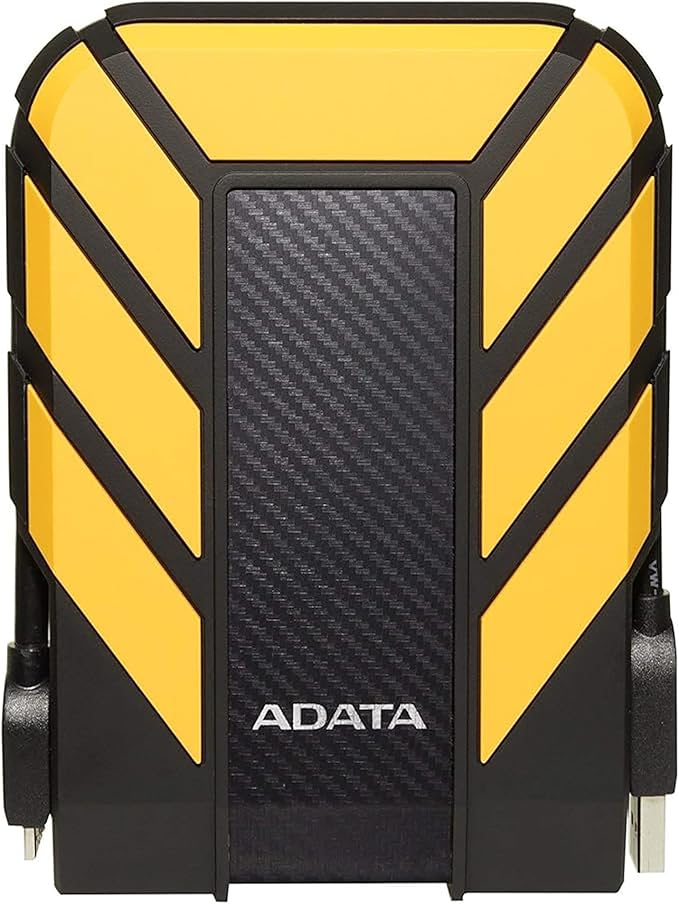 ADATA HD710 Pro - 1 TB External Hard Drive - Shockproof Waterproof &amp Dustproof - Durable Storage - For Gamers Students &amp Professionals - Mac PC &amp Linux Compatible - Yellow - AHD710P-1TU