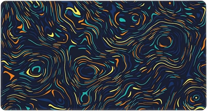 Abstract Starry Sky Swirl Desk Cover MatExtended Large Mouse PadComputer Laptop Mat Desk Decor for Office Game Home 30x16 Inch