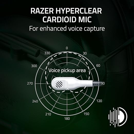 Razer BlackShark V2 X Xbox Gaming Headset: 50mm Drivers - Cardioid Mic - Lightweight - Comfortable Noise Isolating Earcups - for Xbox Series X Series S PS5 PC Switch via 3.5mm Audio Jack - White