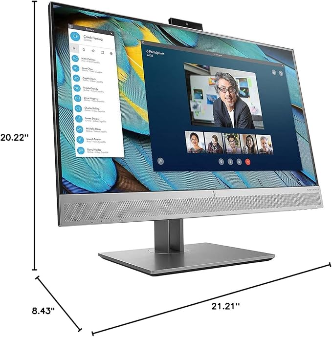 Hewlett Packard 1FH48A8#ABA 24 inch EliteDisplay E243m Monitor Bundle with 2 Pack