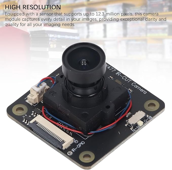 IMX477 Camera Module 12.3MP 4056x3040 Sensor for RP 5 4B 3B 0 Pico with 90° FOV Backlight Imaging AI Applications