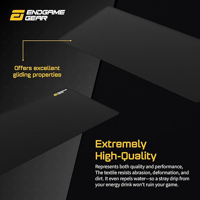 ENDGAME GEAR MPJ 890 Desk-Mat Gaming Mouse Pad Nonslip Desk Pad Size 35 x 17.7 Black