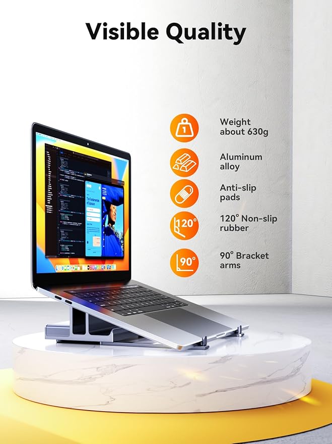 Laptop Docking Station Stand Dual 4K: QUUGE USB C Docking Station Dual Monitor for Laptop 2 HDMI (Windows Single 4K@120Hz) 2 USB3.0 Ports 100W PD RJ45 Ethernet Universal Laptop Stand USB C Dock