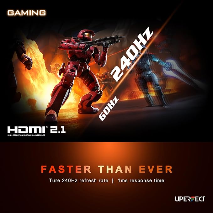 UPERFECT 2.5K 240Hz QLED Portable Monitor 16 2560x1600 QHD 100% DCI-P3 400 Nits Portable Gaming Monitor w/Stand &amp VESA Adaptive Sync HDMI 2.1 External Screen for Laptop PC Phone Game Console