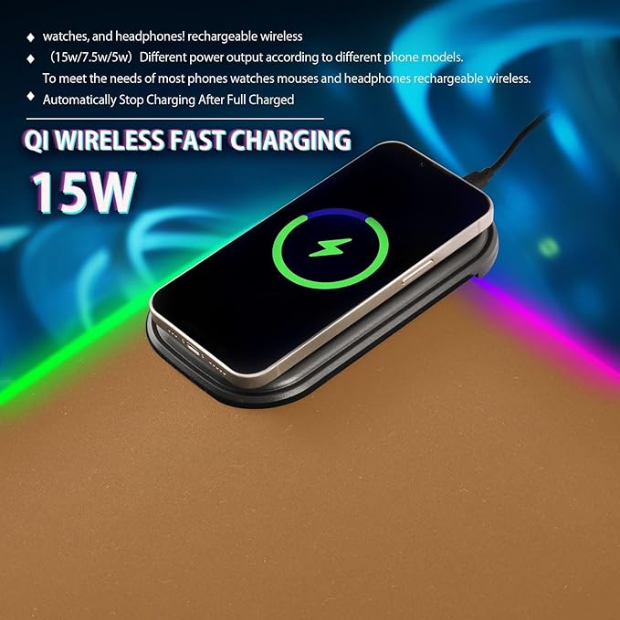 Camel Mouse Pad Gaming Mousepad Non Slip Desk Mat Wireless Charging Computer Mouse Pads RGB Keyboard Mats Pad for Office Desktop Home 35.4 x 15.7 in