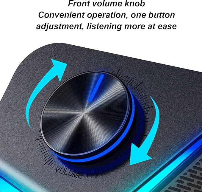 Goshyda Gaming Desktop Speaker Subwoofer RGB Small Speakers with USB for TV Computer Phone