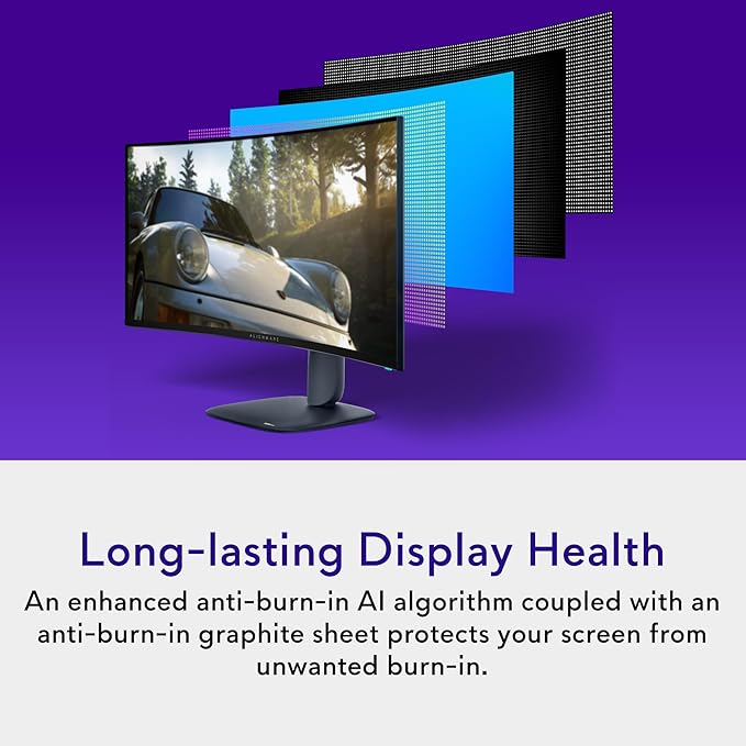 Alienware 34 240Hz QD-OLED Curved Gaming Monitor - AW3425DW - 34.2-inch WQHD (3440 x 1440) 0.03ms Display 1800R Curve AMD FreeSync Premium Pro VESA AdaptiveSync DisplayHDR TrueBlack 400