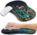 Ergonomic Mouse Pad Wrist Support with Memory Foam Massage Bulge Carpal Tunnel Pain Relief Mousepad Wrist Rest for Mouse(12x8 inch Midnight Floral)