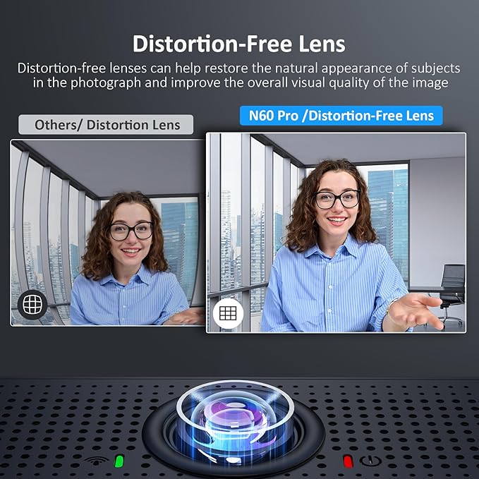 NexiGo N60 Pro (Gen 2) 1080P Webcam with Distortion-Free Lens USB A to Type-C Data Cable Noise Reduction Mic &amp Privacy Cover for Zoom/Skype/Teams/Webex Laptop MAC PC Desktop