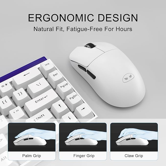 MageGee 3-Mode Wireless Mouse Ergonomic Design with Adjustable DPI USB Receiver &amp Bluetooth Compatibility Comfortable for Office and Gaming