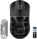 FELICON x Attack Shark R3 Magnesium Alloy Wireless Gaming Mouse 46g Ultra-Lightweight Skeletal Shell PAW3395 26K DPI 8K Polling Tri-Mode 2.4G/BT/Wired for PC Mac Laptop - Black &amp Griptape