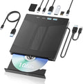 7-in-1 External Blu Ray DriveUSB 3.0&ampType-C External Bluray/DVD Burner &amp SD/TF Card ReaderSupport 100G Disc R/W for PC External Bluray Drive Compatible with Windows Mac Linux Laptop Desktop