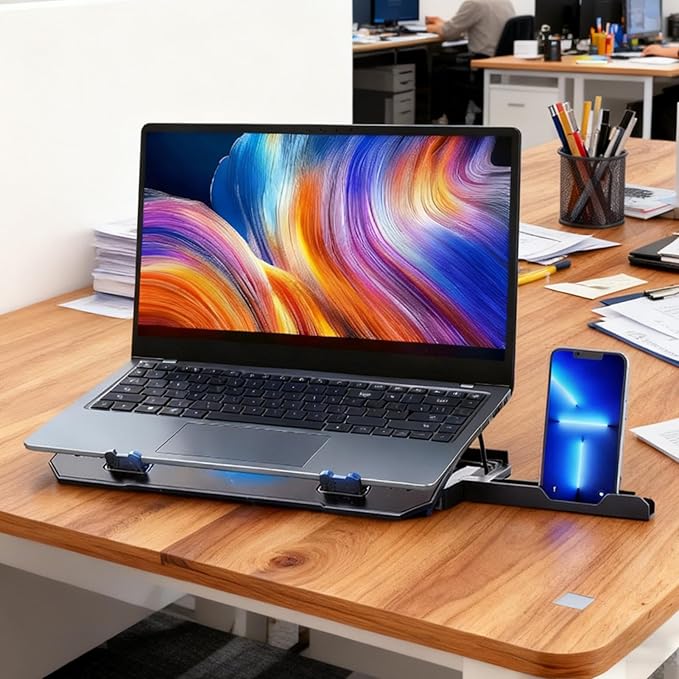 Cooling Pad for Laptop - 36x26cm Computer Heat Reduction Riser Adjustable Laptop Cooler Stand Portable Cooling Pad | Desk Work Meeting Travel Office Bedroom Heat Dissipation Equipment
