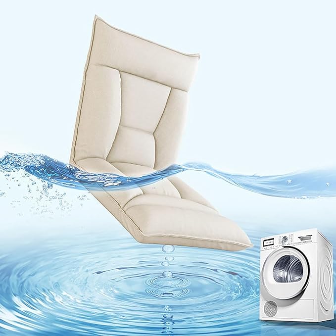 ELEFOCUS Adjustable Floor Chair 5-Position Padded Recliner with Back Support Skin-Friendly Cover Ideal for Gaming Reading(E)