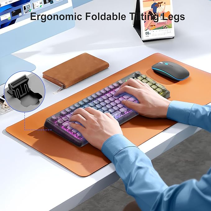 Black Light Up Keyboard and Mouse WirelessCute 2.4Ghz Cordless Rechargeable Transparent Backlit Keyboard15 Backlight EffectsVolume KnobRGB Mouse with 3 DPI for Mac Computer PC Laptop Desktop iPad