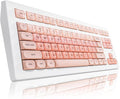 ZORNHER CG870 Foundation Mechanical Keyboard80% Pink Creamy Keyboard WirelessGaming Keyboard CuteJelly MOA Profile Round KeycapsCreamy Sounding Linear SwitchesPC Gaming