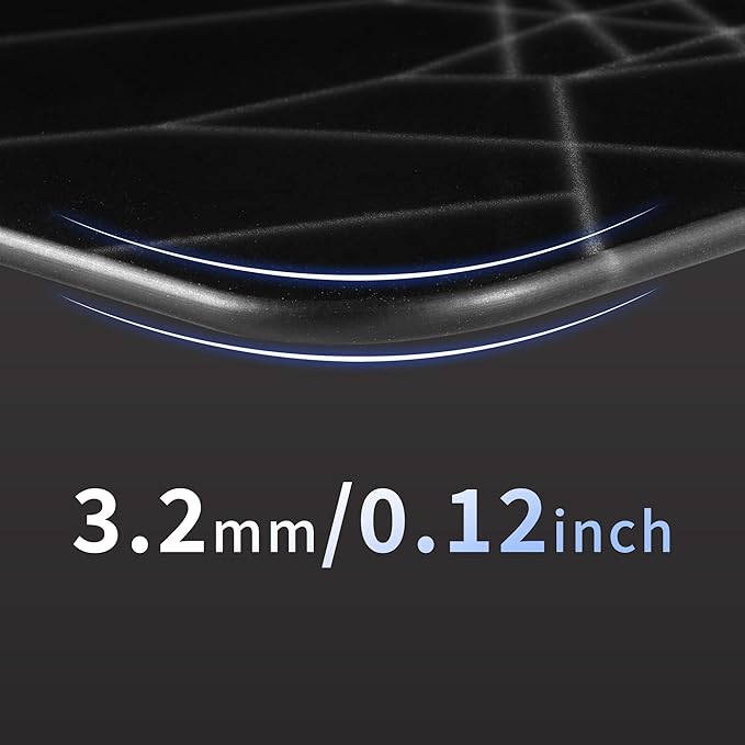 XVX Glass Mouse Pad for Gaming Black Spider Webs Hard Gaming Mousepad Professional Large Mouse Mat 410mm*310mm Special Glass Surface with Improved Precision and Speed