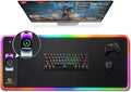 Gimars RGB Gaming Mouse Pad15W Wireless Charging Mousepad with 10 Light Modes Large Mousepad with Premium Smooth Surface Non-Slip Mouse Mat for Gaming Desk PCOffice 31.5x11.8x0.16inch