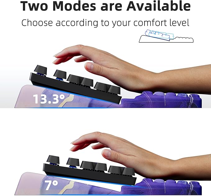 Ospelelf Computer Keyboard Stand Tilt with Wrist Rest Comfy Ergonomic Keyboard Riser Holder for Desktop
