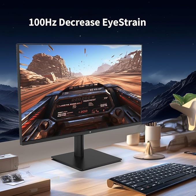 KTC 27 Inch QHD(2560 * 1440) 100Hz Computer Monitor - IPS Panel Anti-Blue Light Screen 100% High Color Gamut 123% sRGB Support FreeSync and GSync PC Monitor for Casual Gaming and Working