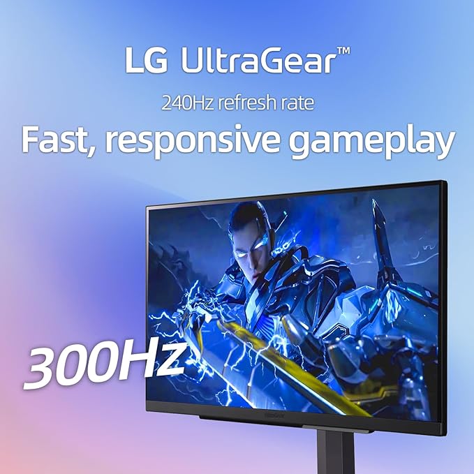 LG 27 Ultragear QHD (2560x1440) IPS Gaming Monitor 240Hz 1ms G-Sync AMD FreeSync Premium 100% sRGB HDR400 1 x DisplayPort 2 x HDMI 4-Pole HP Out DTS GP:X Tilt/Height/Pivot Stand Black