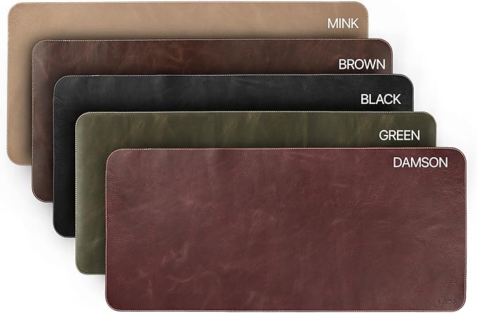 Londo Top Grain Leather Extended Mouse Pad – Large Desk Mat for Office &amp Gaming Smooth Writing Surface Non-Slip Base Durable &amp Stylish Workspace Accessory
