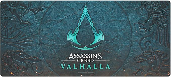 Head Case Designs Officially Licensed Assassin's Creed Logo Valhalla Graphics 37.4 x 15.75 x 0.16 inches (900 x 400 mm) - XL Gaming Office Desk PC Keyboard Mouse Mat Pad