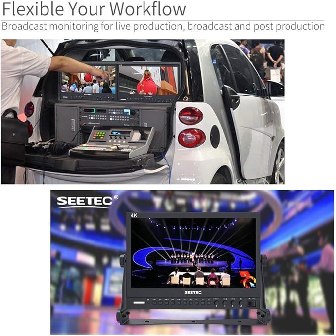 SEETEC P133-9HSD 13.3 Inch 4K HMDI Broadcast Monitor Professional LCD Director Studio Production Monitoring IPS Screen Aluminum Design