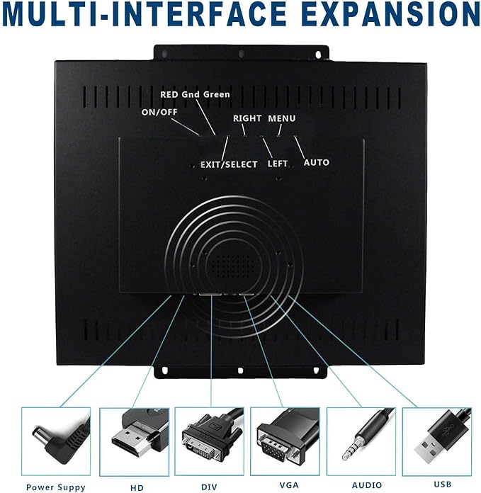 VSDISPLAY 19'' 1280x1024 IPS LCD Touchscreen Monitor 4:3 with VGA DVI Input for DIY Gaming/PC/Industrial Extra Display
