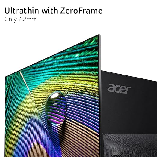 acer SB272U Ebiip 27 WQHD 2560x1440 IPS Zero-Frame Gaming Office Monitor | AMD FreeSync Technology | Ultrathin Stylish Design | 100Hz | 1ms VRB | Low Blue Light | Display Port &amp 2 x HDMI 2.0 Port