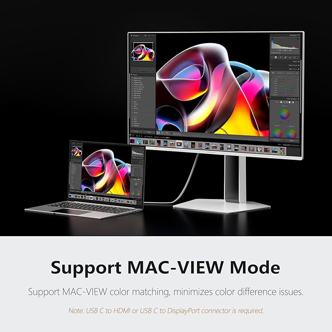 INNOCN 27 OLED 2K QHD 2560 x 1440p 500Hz Gaming Monitor Gaming Console Ready VRR G-SYNC Compatible HDR 500 0.03ms FPS/RTS HDMI 2.1 DP Speaker Pivot Adjustable Stand - GA27M1Q
