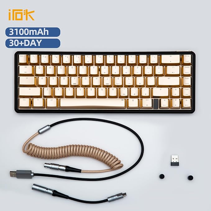CD67 RGB Portable 60% Gaming Keyboard with Full Metal Enclosure hot-swappable red switches with Customizable backlighting Wired Mechanical Keyboard for Windows PC Gamers
