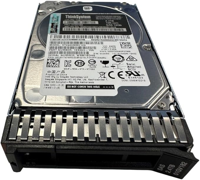 Lenovo 7XB7A00069 Think System 2.5 2.4TB 10K SAS 12Gb Hot Swap 512E Hard Drive