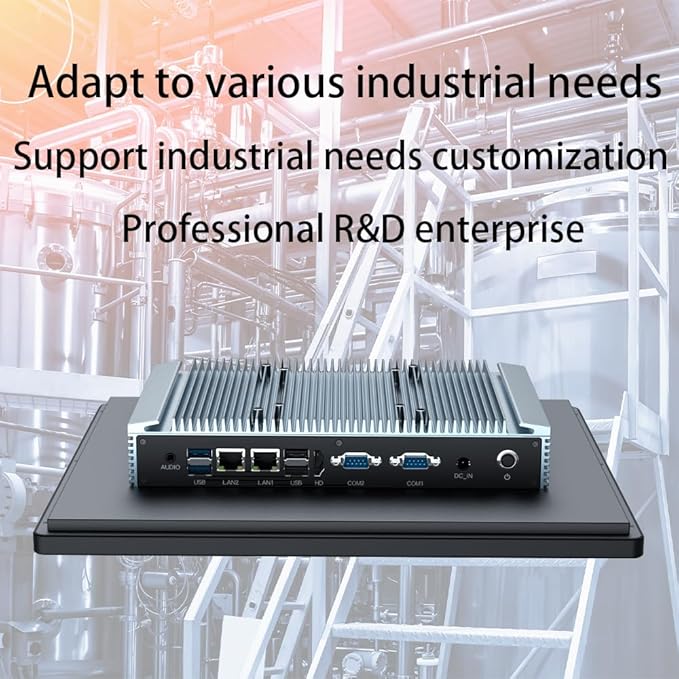 YEYO 15.0 Industrial Computer Touch Screen 10 Point Touch Industrial Computer Resolution 1024 * 768 450nit RJ45*2 USB*4 com*2 HD*1 WiFi+BT(7300U/8+256)