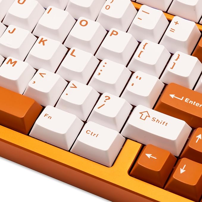 KEEBMONKEY WOBKEY Rainy 75 Aluminum HMX/JWK Switches Mechanical Keyboard with Superior Acoustics Wired BT 2.4G Wireless Connectivity (Pro Orange(Stainless Steel Weight))