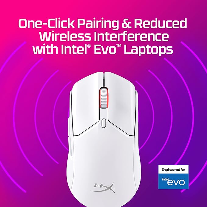 HyperX Pulsefire Haste 2 – Wireless Gaming Mouse- Ultra Lightweight 61g 100 Hour Battery Life Dual Wireless Connectivity Precision Sensor - Black
