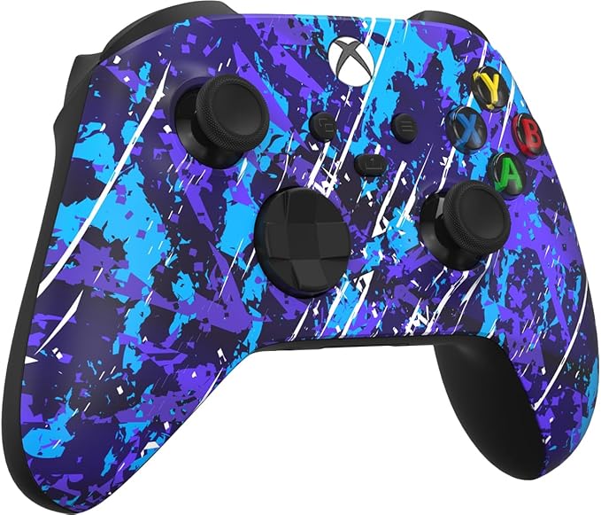 Custom Controllerzz Wireless Controller for Microsoft Xbox Series X/S &amp Xbox One - Custom Soft Touch Feel - Custom Series X/S Controller (X/S Midnight Surge)