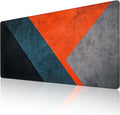 Modern Art Extended Mouse Pad 48 x 24 Abstract Design Desk Mat Non-Slip Rubber Base Large Surface for Gaming and Office Durable Waterproof Vibrant Geometric Colors