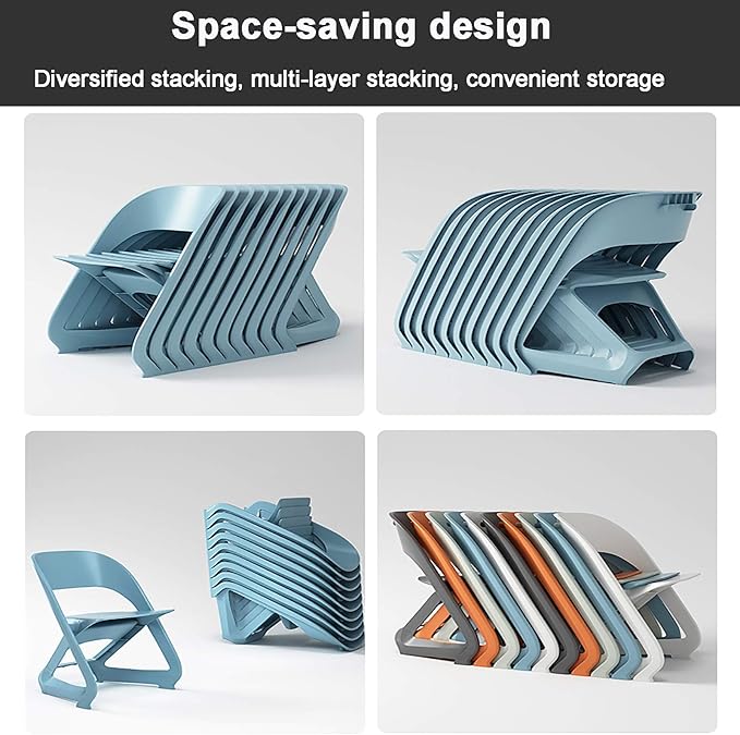 Office Chair Gaming Chair Computer Chair Modern PP Dining Chair with Not-Slip FeetMid-Back Plastic Computer Chair Lounge Chair for Kitchen Garden Bedroom ConferenceErgonomic Arml