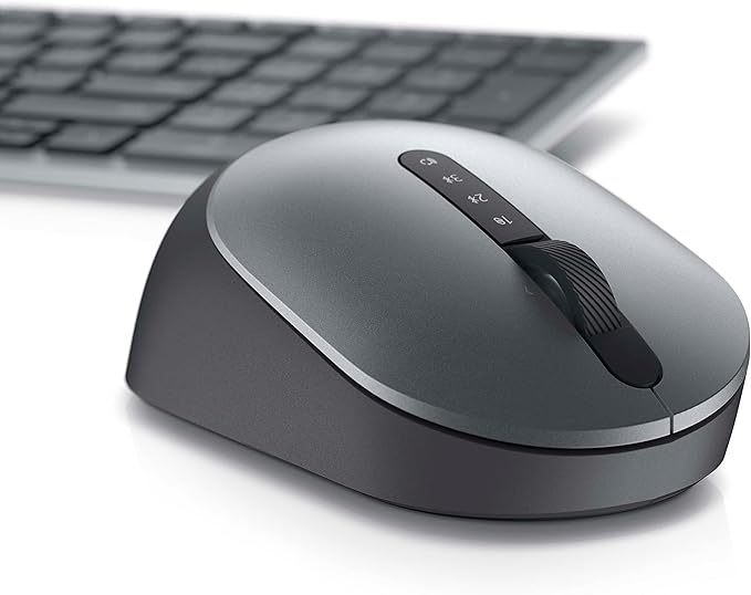 Dell MS5120W Mobile Pro Wireless Mouse – Wireless 2.4GHz Bluetooth 5.0 Microsoft Swift Pair/Dell Pair (Windows 10 &amp 11 only) Optical LED Sensor - Gray